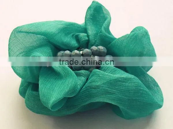 red satin ribbon handmade flowers