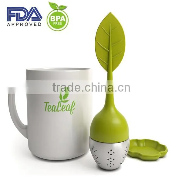 Fashion design pear shape silicone tea bag, silicone tea infuser