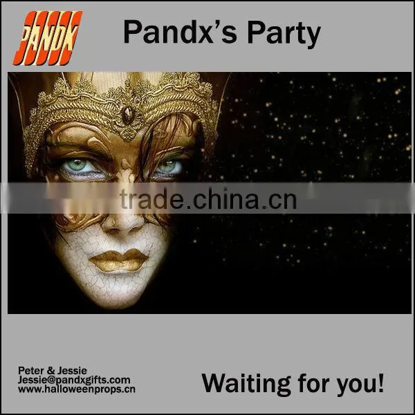 Fashion purple glittered fabric Party face mask