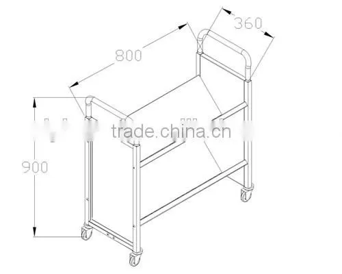 V Shape Movable Library Steel Book Car