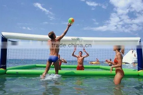 Hola water game inflatable volleyball court for sale