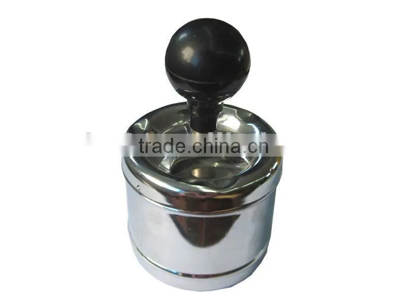 outdoor ashtray round metal ashtray, spin stainless steel ashtray