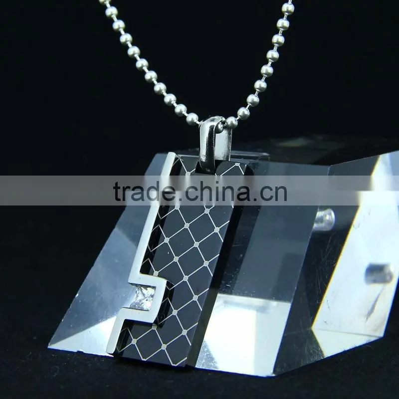 316L stainless steel black pendants for promotion