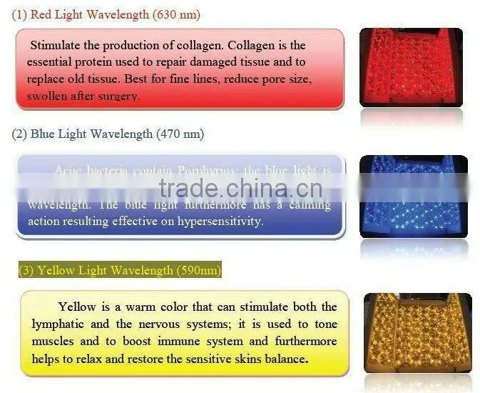Portable 3 colors photon led skin rejuvenation G004