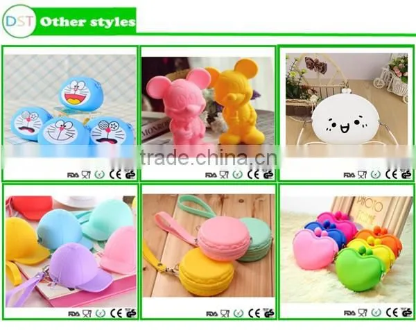 2016 Christmas promotional gifts custom logo silicone coin purse