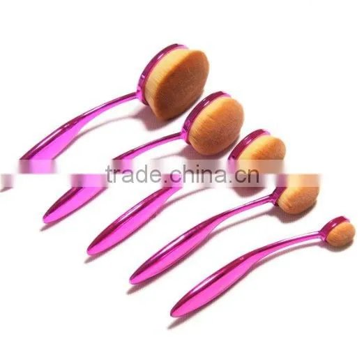 10pcs Pro Makeup Cosmetic Brushes Set Soft Oval Foundation Brush Kit Beauty Tool