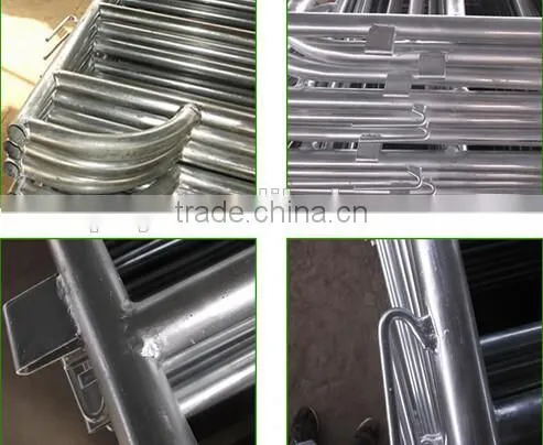 cheap metal tubular holding yards paddock fence rails used fence panel for livestock