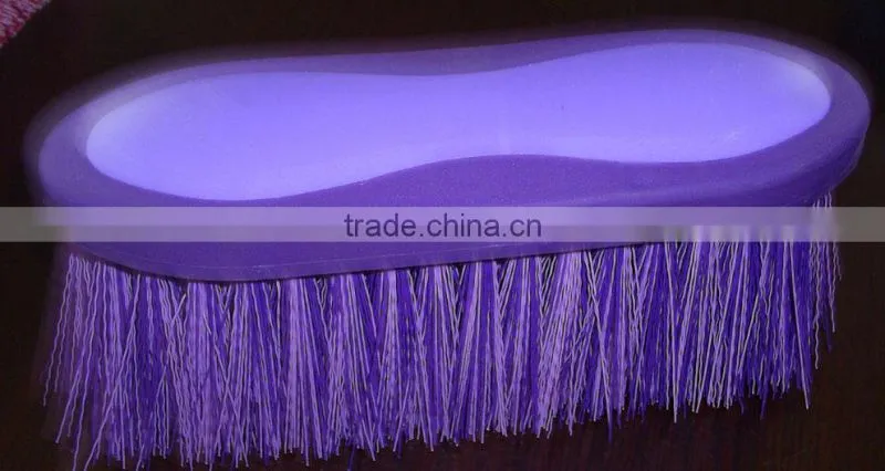 plastic back horse brushes with long pp bristles