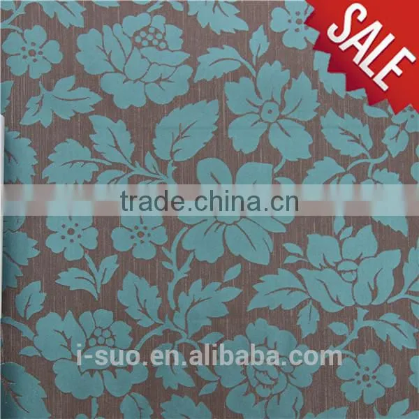 2016 Home decorative Cheap Embossing Vinyl PVC wallpaper building material