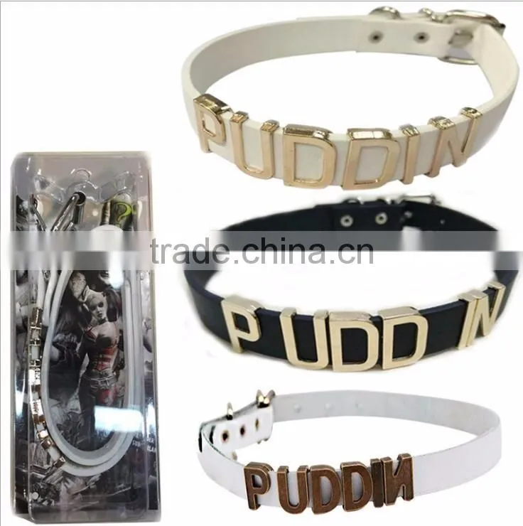 Three Colors Dress Up Halloween Cosplay Suicide Squad Harlee Quinn Cosplay Necklace