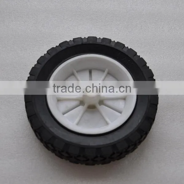 6 inch steel rim solid rubber tire solid rubber wheel
