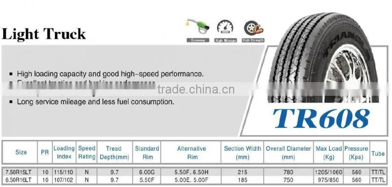 TRIANGLE LT TIRES HIGH MILEAGE TR608