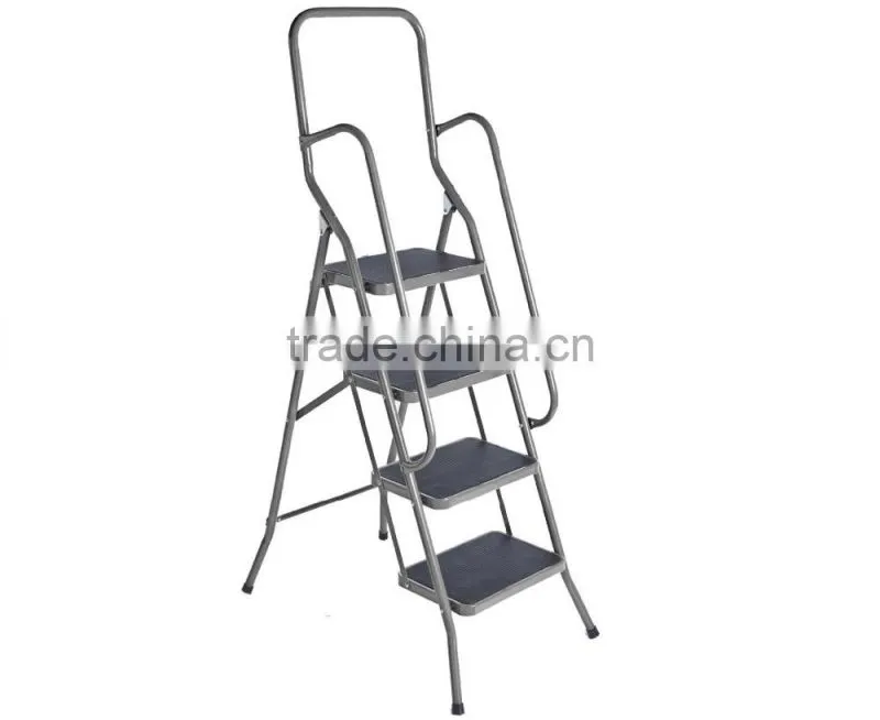 With new EN131/14183 ,ANSI /SGS Foldable 4 Step Ladder With Handrail,folding ladder