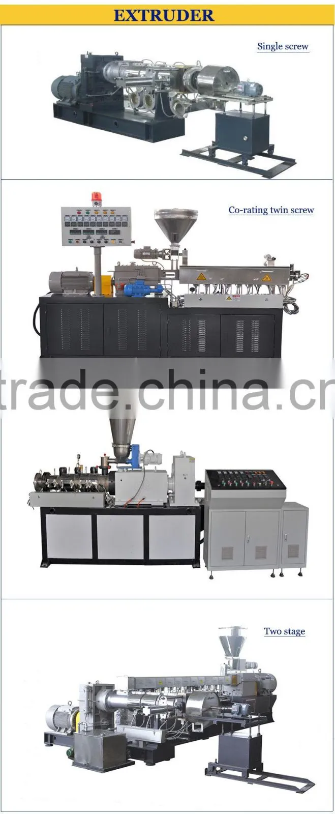 Led Plastic Extrusion Machine With Recycling Pelletizer Line