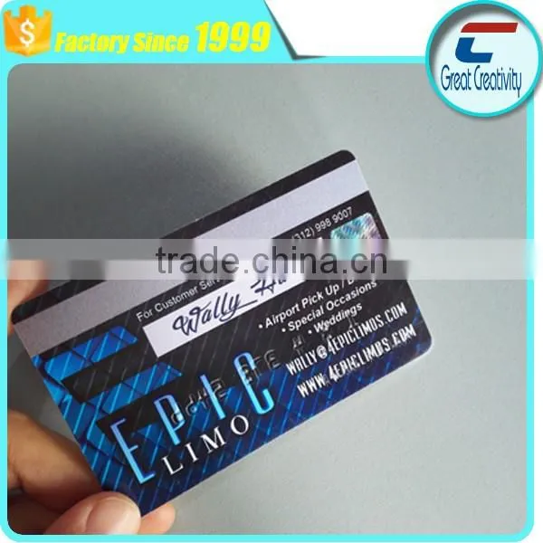 Die Cut Silver Embossed Serial Number Greeting Card with Magnetic Strip