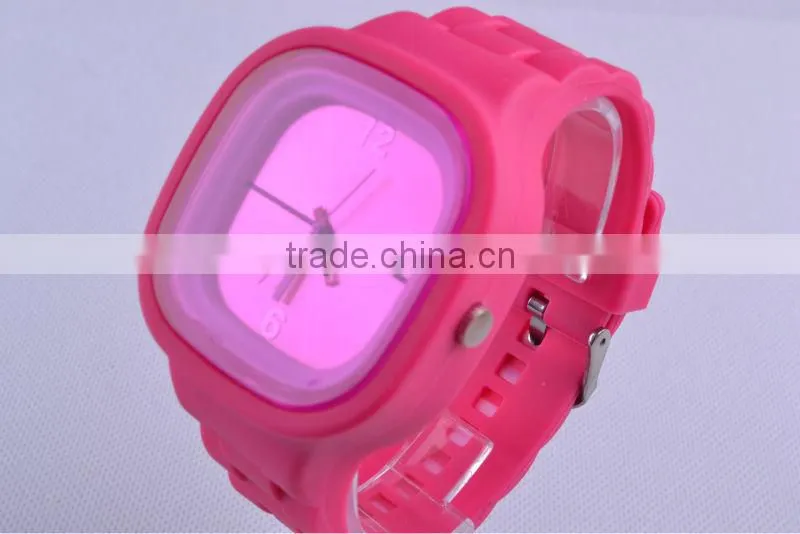 Multicolor fantastic beautiful energy strap silicone watch with analog dispaly