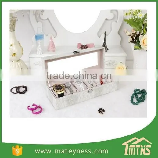 6 slots Crocodile Grain PU Watch Packaging Box
