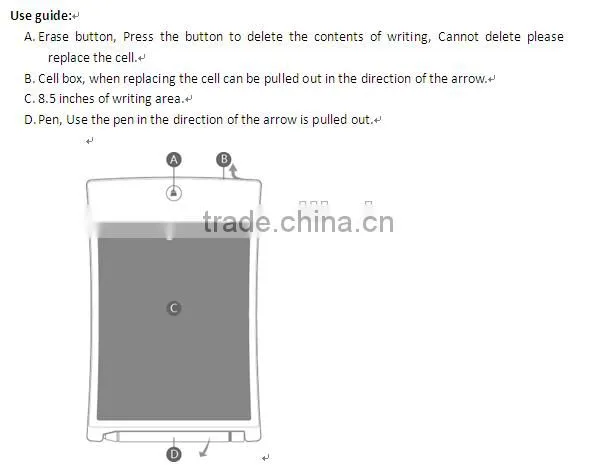 2016 Hot Top Childern LCD Writing Tablet,Wordpad