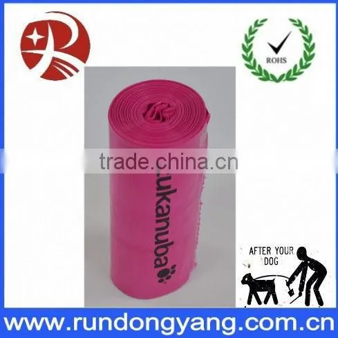 Scented disposable dog poop bag with printing with high quality