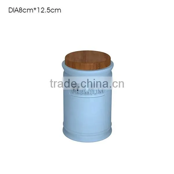 Modern Design Concrete Candle Jar/Cement candle jar with wooden lid for Home Decor