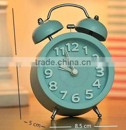 Supply creative retro twin bell alarm clock / round alarm clock