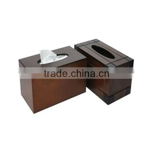 wooden tissue box