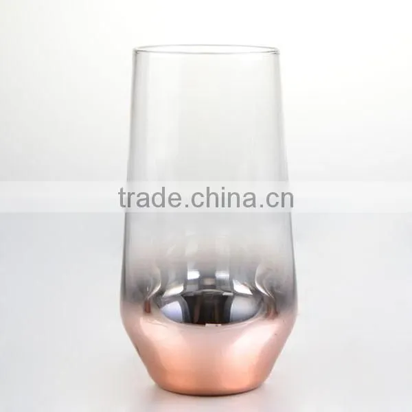 high quality cooper charger wine glasses set for dinner