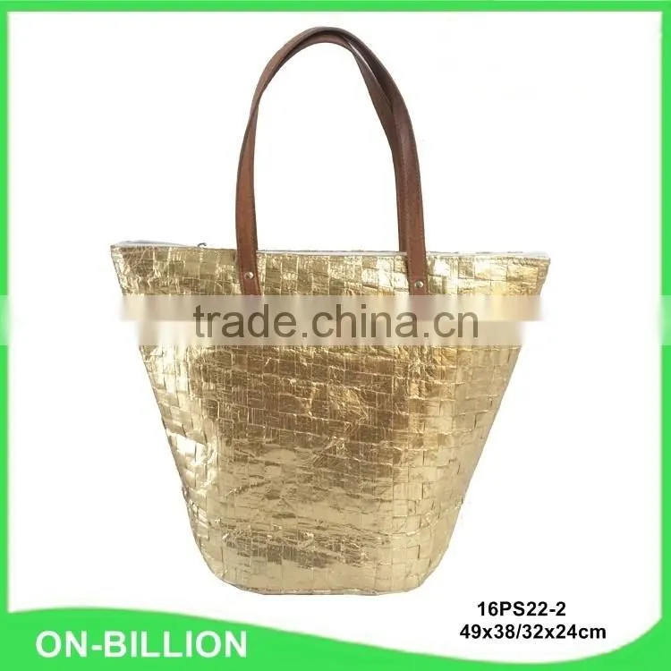 2016 popular bling bling paper straw cheap handmade bag