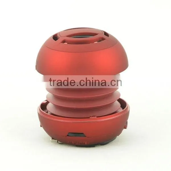 Hottest promotion gift portable mini hamburger speaker with 3.5mm jack audio