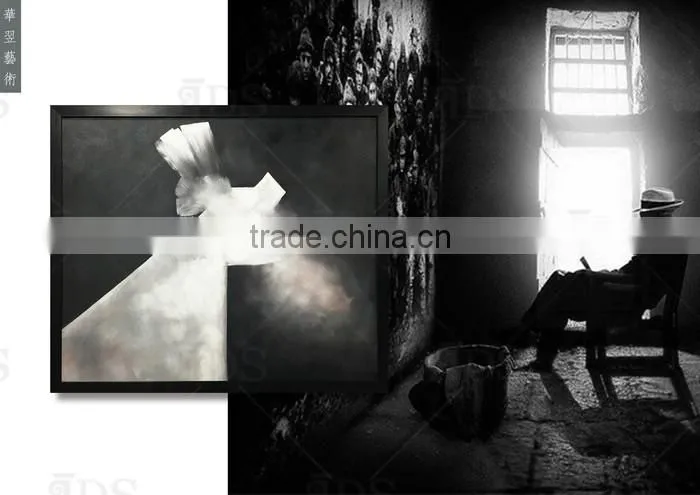 Customized new design framed wall painting with gold leaf
