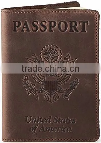 Genuine leather Tianhooo Leather Passport Cover & Holder for Men Women Passport Case