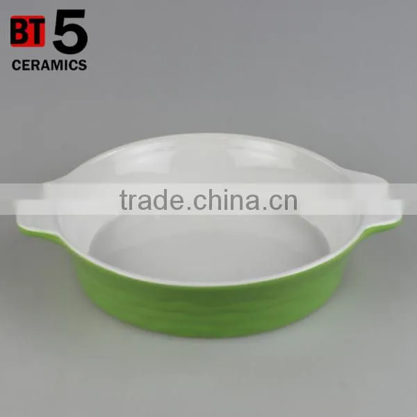 BT5-SD08G stonware 24OZ green Lasagna Casserole