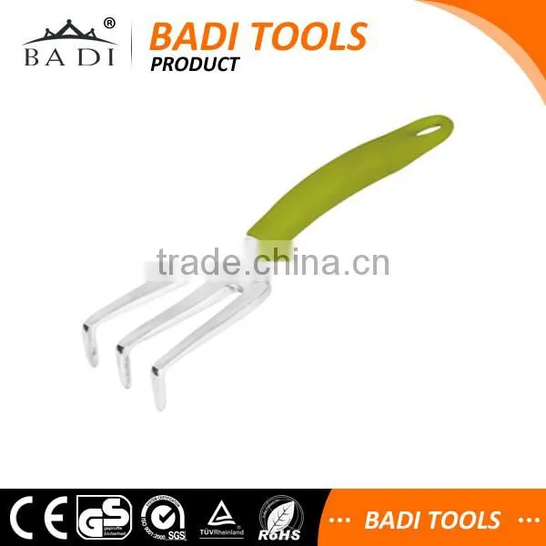 BADI Aluminium Alloy Three Tines Rake/mini garden Rake