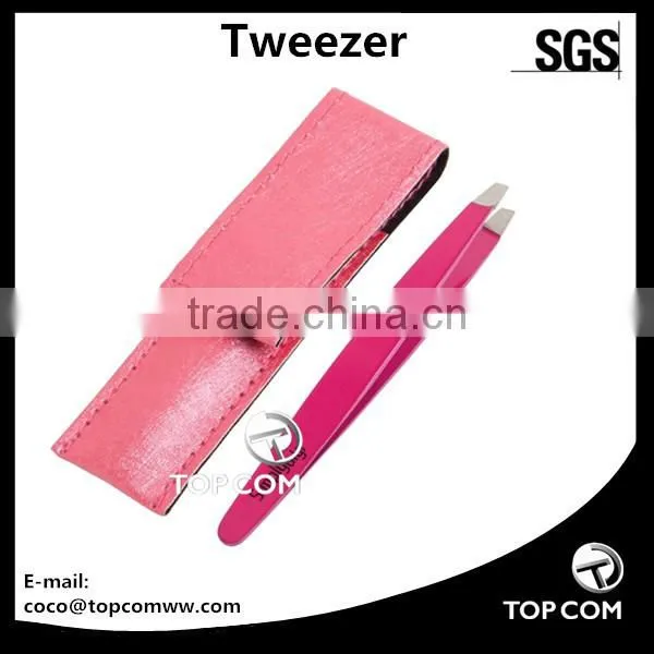 2017 pink eyelash extension tweezers stainless steel tweezers