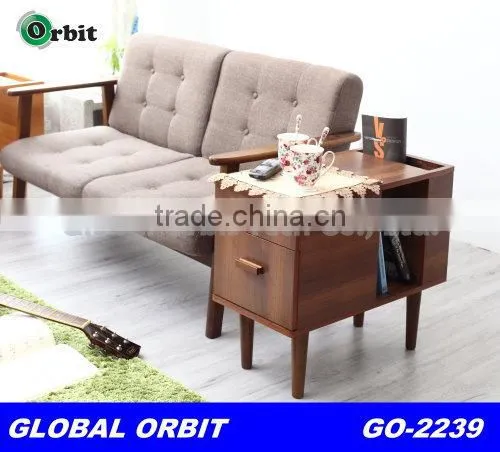 Living Room Design Wooden Magazine Function Table