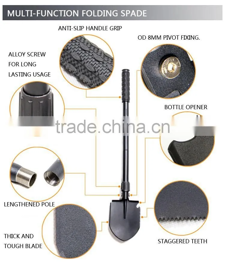 QJ-JS05 Multifunctional Folding Shovel, Foldable Shovel