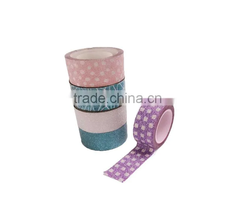 China Wholesale Custom printed glitter tape Woshi DIY adheisve tape