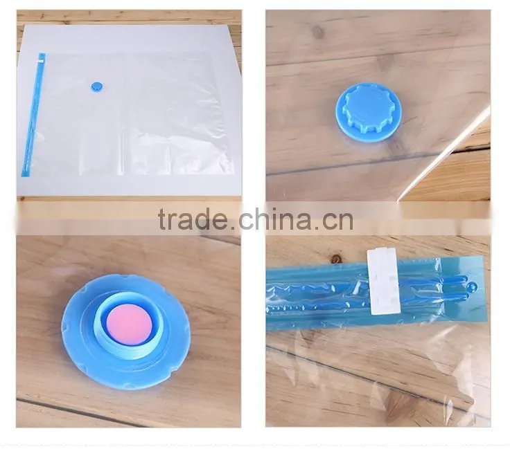 PE plastic vacuum storage printable clothing bag save space
