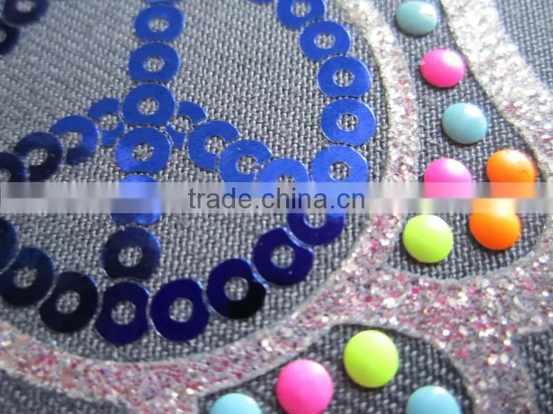 Glitter ,Holofoil sequins with neon nail heads