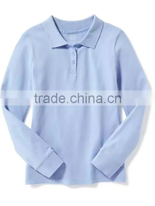 Mulit-color School Pique Uniform Polo Shirts Design With Pictutures Kids Wear HSs5251