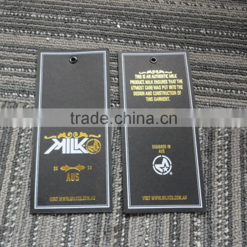 2017 china custom jeans paper hang tags