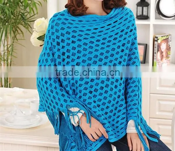 Latest design different color choice women batwing sleeve solid stitching knit cardigan new sweater