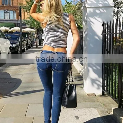 Low Waist Sport Leggings Women Sexy Hip Push up Pants Jeans