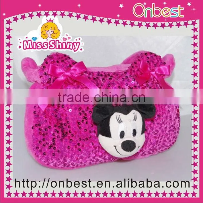 Cylinder Plush Handbag Purse Bag