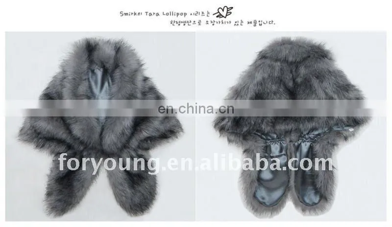 long fox fur vest