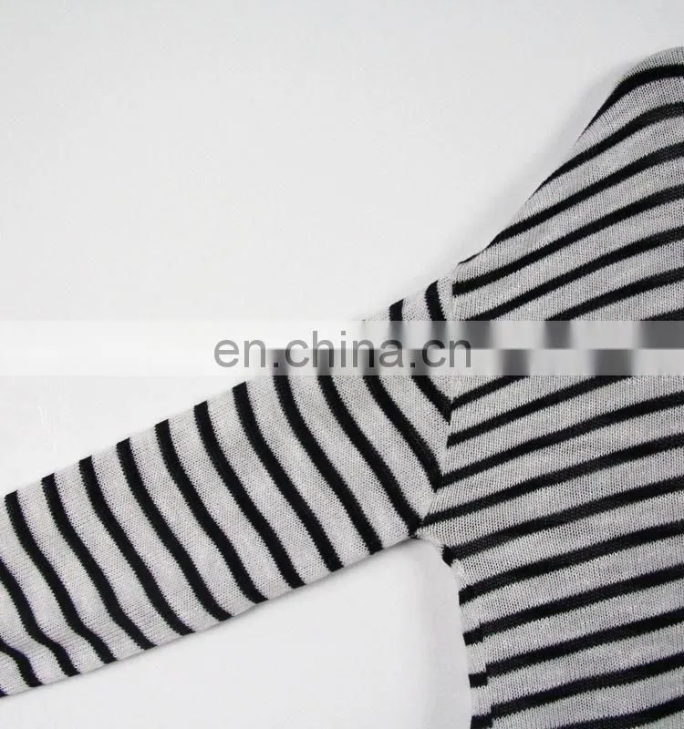 2016 new comfortable striped long sleeved shirt with Women