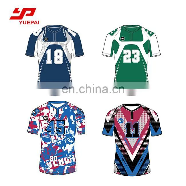High quality wholesale cheap polyester custom sublimated blank rugby jersey for team