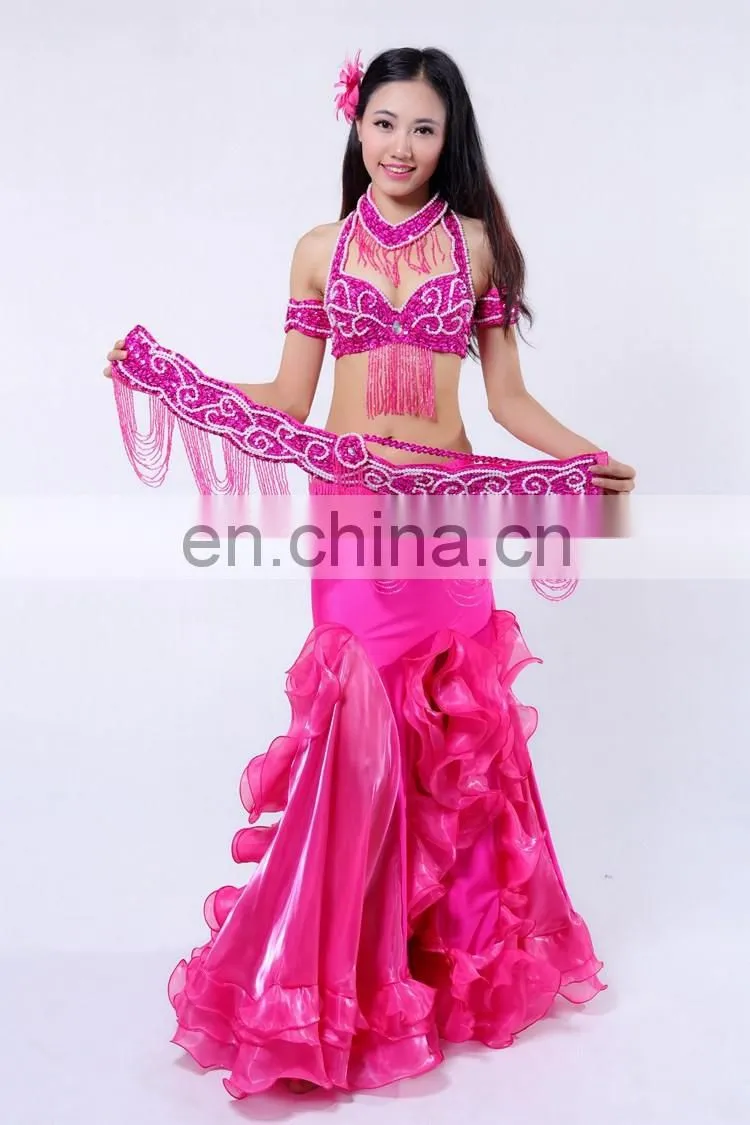Beading tassel sequins sexy austrial bellydance costumes
