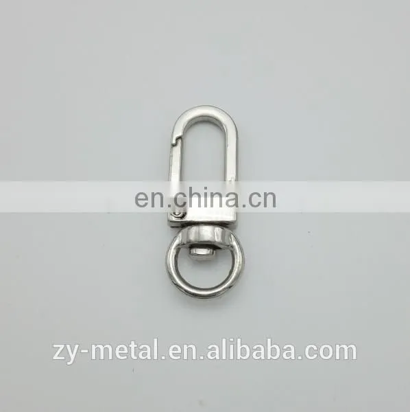 Nickel plated high quality lock metal bag buckle,swivel snap hook