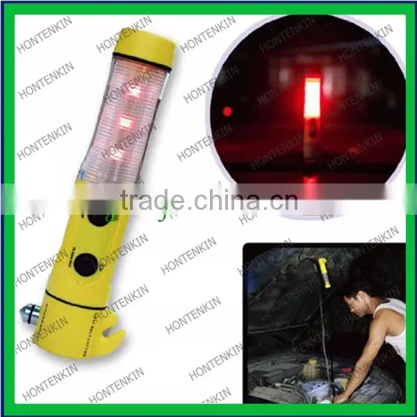 4in1 Car Auto Escape Safety Emergency Hammer Belt Cutter Led Beacon Flashlight